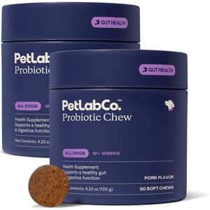 image:imagePetLab Co Probiotics for Dogs Support Gut Health Occasional Diarrhea Digestive Health amp Seasonal Allergies  Salmon Flavor  30 Soft Chews  Pack of 3Pork