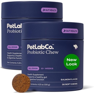 image:imagePetLab Co Probiotics for Dogs Support Gut Health Occasional Diarrhea Digestive Health amp Seasonal Allergies  Salmon Flavor  30 Soft Chews  Pack of 3Salmon